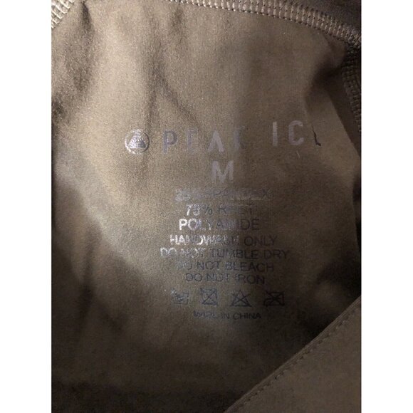 Womens Peak Ice Olive Green Figure Skating Jacket Slim Fit Full Zip Size Medium - Picture 5 of 5